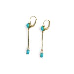PAIR OF DROP EARRINGS, 14 KT YELLOW GOLD