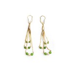 PAIR OF DROP EARRINGS, 14K YELLOW GOLD