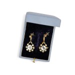 PAIR OF DROP EARRINGS, SILVER, UNMARKED