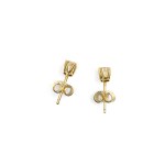PAIR OF BRILLIANT-CUT STUD EARRINGS, 14-KARAT YELLOW GOLD