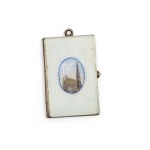 ENAMEL PENDANT, SILVER