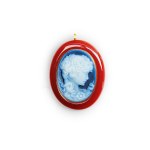 PENDANT / BROOCH, CAMEO, PORTRAIT OF A WOMAN