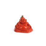 BUDDHA PENDANT, CORAL