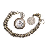 SILVER POCKET WATCH , SILVER CHAIN