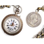 SILVER POCKET WATCH , SILVER CHAIN