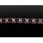 BRACELET, EGYPTIAN REVIVAL, ENAMEL AND SILVER WITH VARIOUS MOTIFS