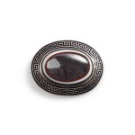 SILVER BROOCH WITH ENAMEL, CIRCA 1900