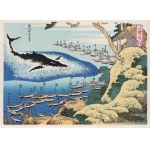 Katsushika Hokusai (1760-1849), Hunting the Whale, from the series: A Thousand Views of the Sea, Adachi Publishing House, Tokyo/Japan, ca. 1970.