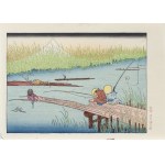 Katsushika Hokusai (1760-1849), Mount Fuji as seen from the mouth of the river, from the series: One Hundred Views of Mount Fuji, Takamizawa Publishing House, Tokyo/Japan, Showa period, ca. 1960.