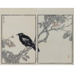 Kōno Bairei (1844-1895), Garrigue on the branch of a Japanese pack, published by Ōkura Magobei, Tokyo/Japan, 1881.