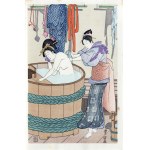 Utagawa Toyokuni I (1769 - 1825), Kąpiel w łaźni, cz.2, wyd. Yamada Shoin, Tokio/Japonia, okres Showa, ok. 1960 r.
