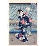 Utagawa Hiroshige (1797 - 1858), Evening Breeze in Ryogoku, part 2, published by Yamada Shoin, Tokyo/Japan, Showa period, ca. 1960.