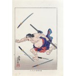 Tsukioka Yoshitoshi (1839-1892), Uciekający Daihachi Kagurajishi, z serii: „Biografie współczesnych mężczyzn”, wyd. Nippon Bijjutsu Dokokai, Japonia, 1920 r.