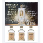 Original Danziger Goldwasser 0.05L 40% Set of 3 miniatures with advertising poster