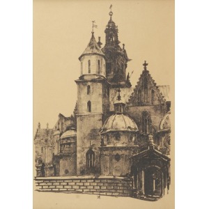 Jan GUMOWSKI (1883-1946), Katedra na Wawelu z teki Widoki Krakowa