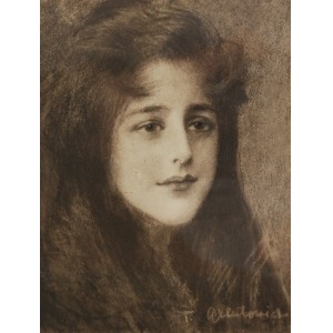 Teodor AXENTOWICZ (1859-1938), Portret Ady Zakrzewskiej, ok. 1902