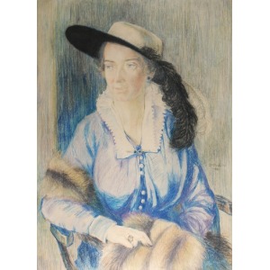 Zofia PLEWIŃSKA-SMIDOWICZOWA (1888-1944), Portret kobiety, 1916