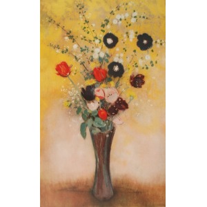 Odilon REDON (1840-1916) - według, Waza z kwiatami