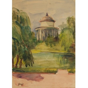 Janina HEGERT (1905-1992), Rotunda w ogrodzie Saskim