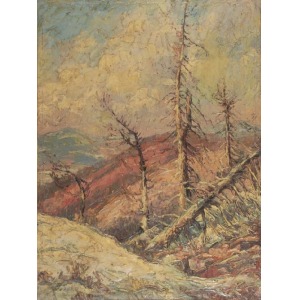 Malarz nieokreślony (XX w.), Pejzaż z drzewami