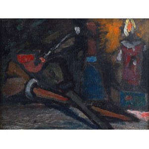 Kazimierz PODSADECKI (1904-1970), Martwa natura z pędzlami ,1964