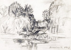 TADEUSZ DOMINIK (1928-2014), Panorama z mostkiem, 1953