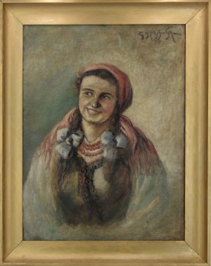 Zygmunt KACZÓWKA (1915-1996), Dziewczyna w stroju ludowym, 1939