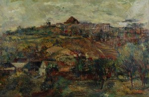 Jan ŚWIDERSKI (1913-2004), Widok na Kopiec Kościuszki w Krakowie