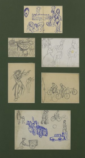 Paweł WRÓBEL (1913-1984), Zestaw 6 szkiców