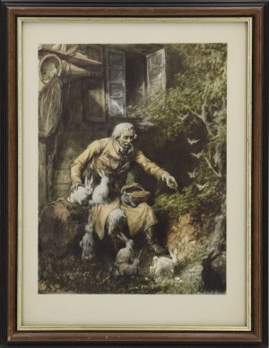 Michał Elwiro ANDRIOLLI (1836-1893), Zestaw 4 ilustracji z „Pana Tadeusza”