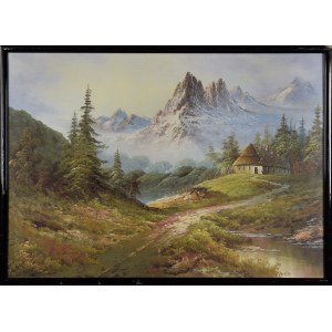 Artiste non spécifié, Paysage de montagne