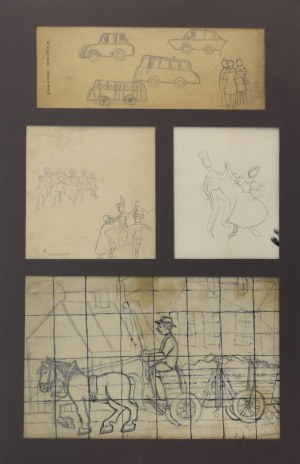 Paweł WRÓBEL (1913-1984), Zestaw 4 szkiców