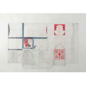 K. JASIŃSKI (20e s.), Esquisse - composition géométrique, 1978