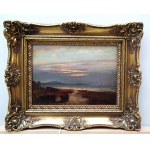 Sunset over the bay , Ivan Aivazovsky School (19th century).