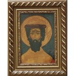 Icon of Saint Boris - Signed with the initials J.N. (Jerzy Nowosielski?).