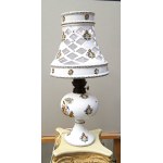 Unique ceramic table lamp - retro style / Vieux Moustiers