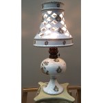 Unique ceramic table lamp - retro style / Vieux Moustiers