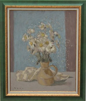 Benn Bencio Rabinowicz (1905 Białystok-1989 Paryż), Białe stokrotki z mgiełką,1987