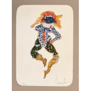 Leonor Fini (1907-1996) , z cyklu graficznego zatytułowanego „Les Chats” (Koty) 1978