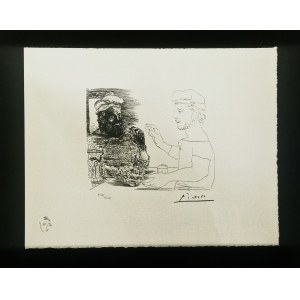 Pablo Picasso(1881-1973) Tawerna: Młody Kataloński rybak opowiada swoje życie staremu brodatemu rybakowi 1973