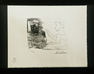 Pablo Picasso(1881-1973) Tawerna: Młody Kataloński rybak opowiada swoje życie staremu brodatemu rybakowi 1973