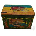 II RP (?) - Metal Tea Box Can by Wassilly Perloff, Basil Perlov and Sons.