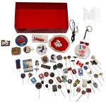 Large Collection, Pin Set, Pin Set, Baretka, Rosette, USRR, Solidarity, Polam Kombinat Techniki Świetlnej, Canada, Warsaw, Gdansk, Bielsko-Biala, Olympic Games 1964