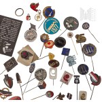 Miscellaneous Pin Set, Poland Fighting, Predom, Unitra, Jozef Pilsudski, MPK Krakow, Polish Radio, Blue Relay, Orbis Travel Agency, WSK PZL Mielec