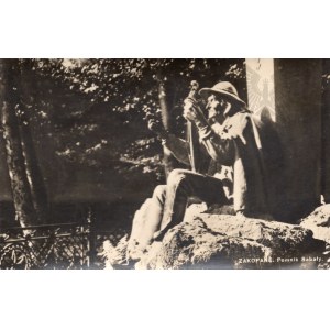 II RP Postcard of the Monument to Jan Sabała Krzeptowski, Zakopane