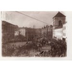 Second Polish Republic, Lviv (Lemberg/Leopolis) - Photograph of Ceremonies (Funerals?) on Halytska Square - Later Print (1980s) From Film Stored in the Archives in Lviv