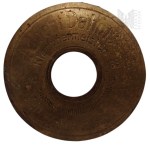 Germany Brass Placard/Advertising Token (?) Albert Dahms Klempnermeister Wasch Bade Closet u.Kanalisationsanlagen Neustettin, Bismarkstrasse 23 Sanitary and Sewage Company, Szczecinek