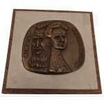 PRL - Poster/Medal Commemorative XXV Congress of Polish Radiologists Łódź 1970, Maria Curie-Skłodowska, Wilhelm Conrad Röntgen, Medal with Pad