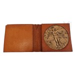 PRL - Commemorative Medal Moscow 1980 Lake Placid Moscow USSR/USA Olympic Games in Leather Envelope, Polish Olympic Committee PKOI Olympics