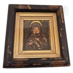 Catholic Icon in Wooden Frame Our Lady with the Child Jesus